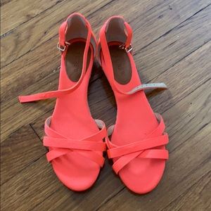 J Crew melon sandals 8.5